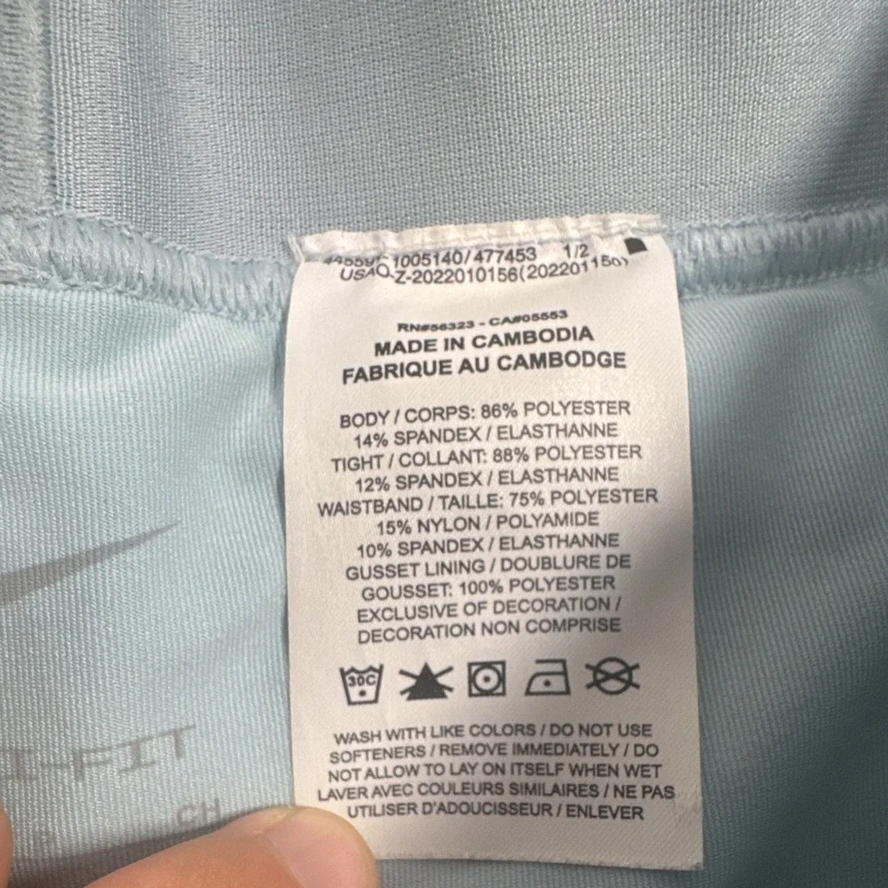 Nike Dri-FIT Youth Gurls Athletic Tennis/Golf Skort Blue L Pull-On Elastic Waist